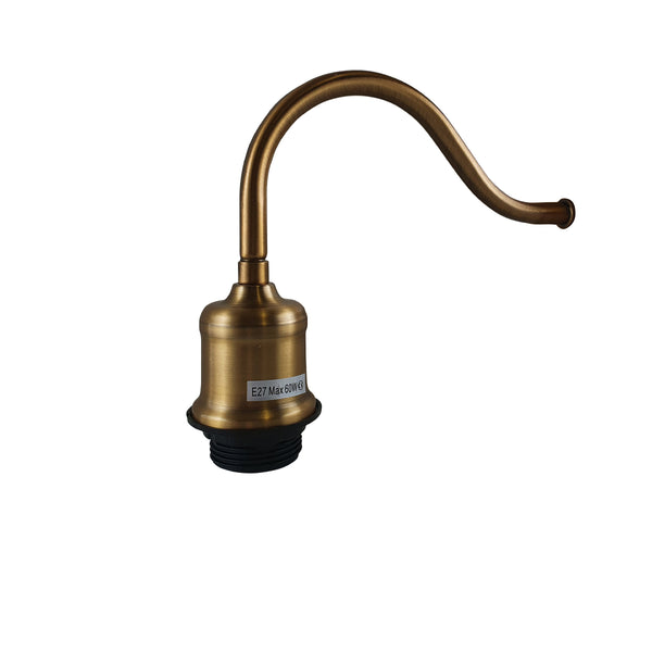 Retro wandlamphouder zwanenhals wandlamp ~1439 – Geel messing