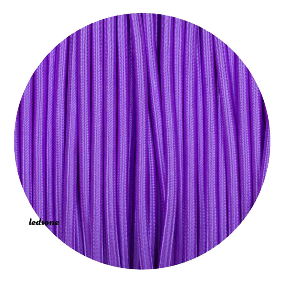 Decorative round braided fabric cable for floor lamps  Cloth covered lighting cable for indoor sconce rewiring