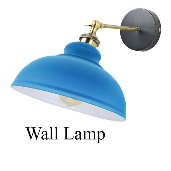 Koepelvormige wandlamp ~1220 – Met lamp / Blauw