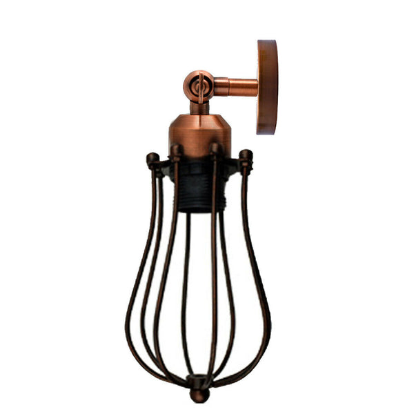 Industriële wandlampen met kooivormige kap Retro wandlamp ~2839 – Koper