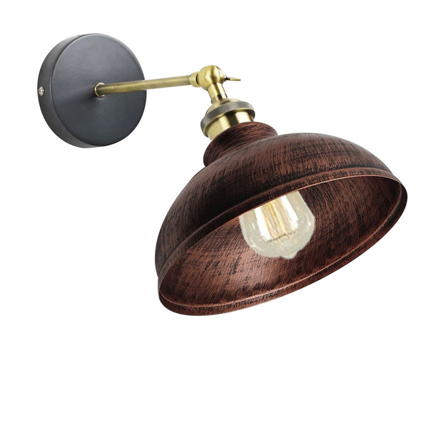 Koepelvormige wandlamp ~1220 – Met lamp / Rustiek Rood