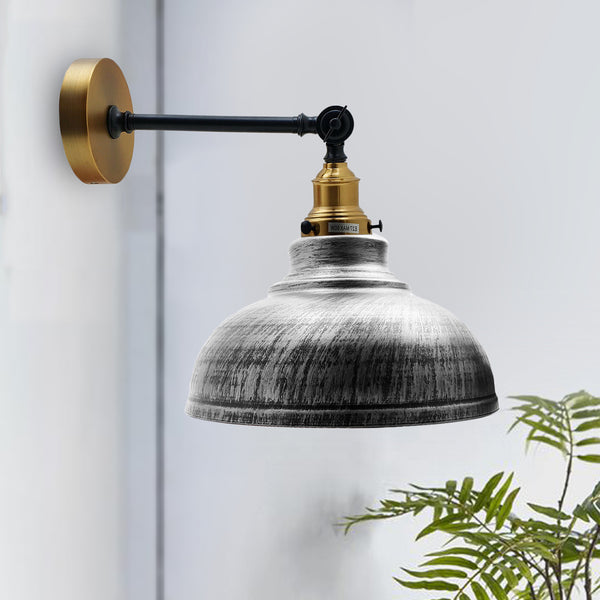 Koepelvormige wandlamp voor de eetkamer~3459 – Geborsteld zilver