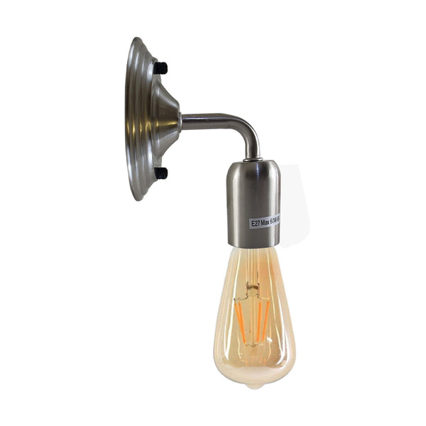 Woonkamer Wandlampen Vintage Wandlampen ~3792 – Satijnnikkel / Ja