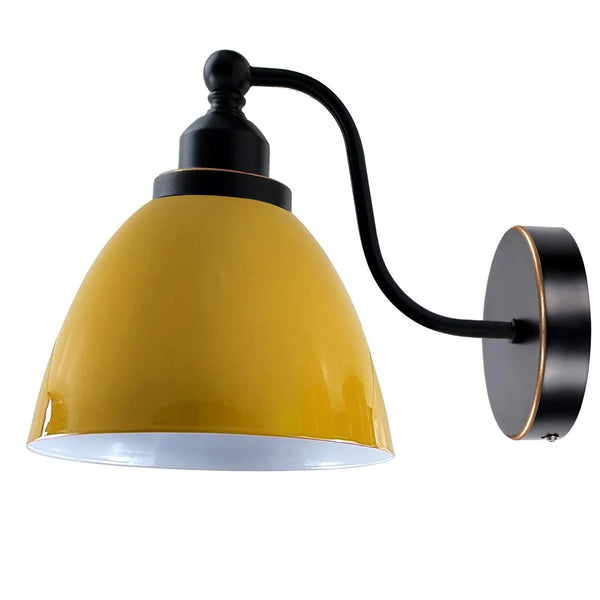 Vintage wandlamp met zwanenhals en lampenkappen ~3918 – Ja / Blauw