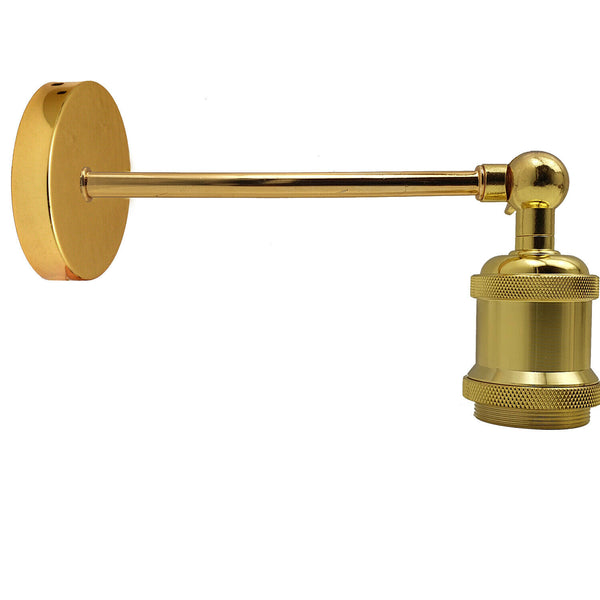 Antieke wandlampen, industriële verstelbare wandlamp ~2246 – Frans goud / Nee