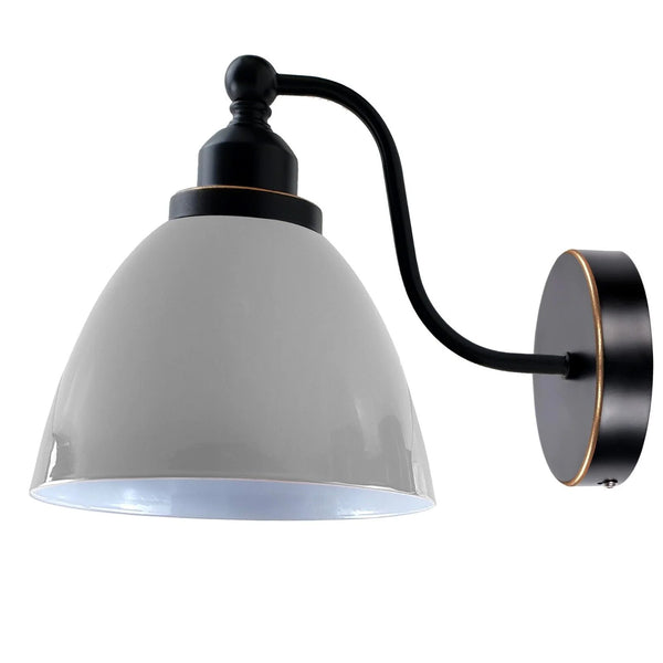 Vintage wandlamp met zwanenhals en lampenkappen ~3918 – Ja / Wit
