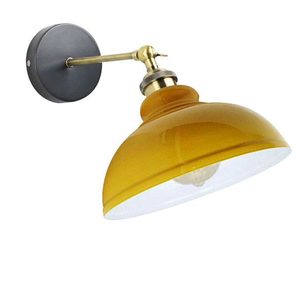 Koepelvormige wandlamp ~1220 – Met lamp / Geel