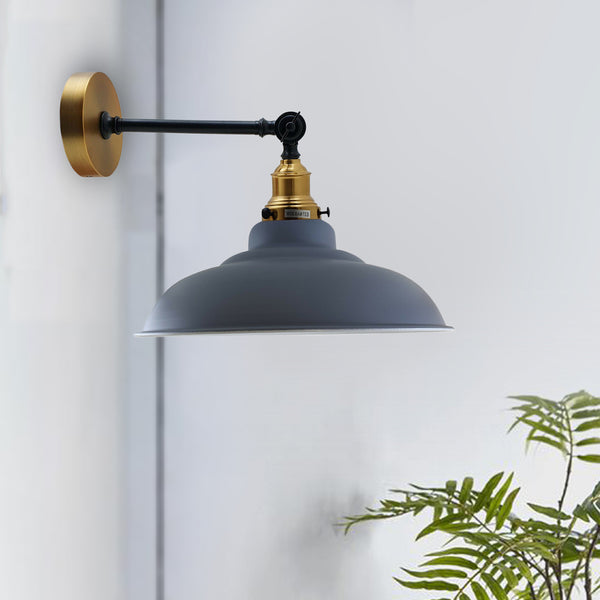 Verstelbare vintage wandlamp in industriële stijl ~3464 – Grijs