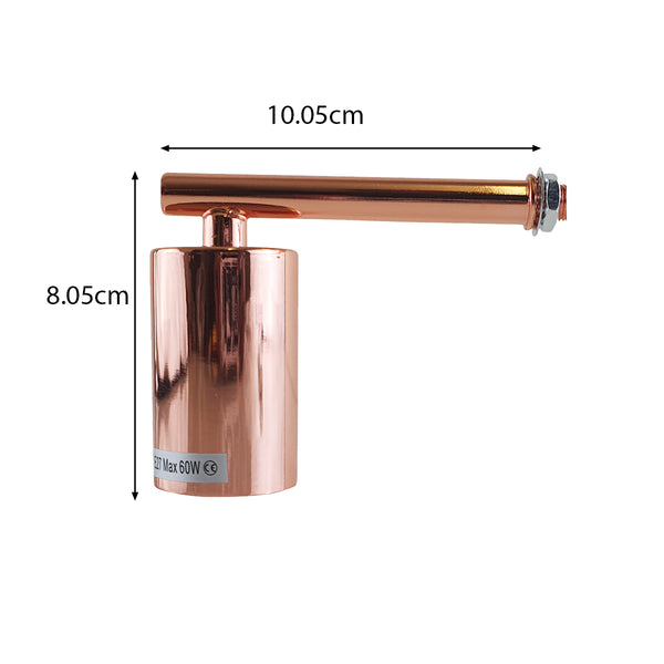 105mm korte arm, volledig dunne houder wandlamp~1447 – Roségoud