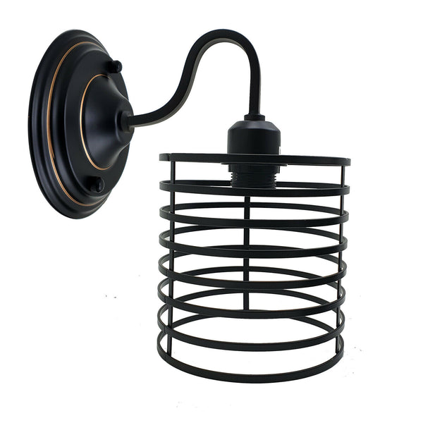 Vintage industriële E27-fitting wandlamp, retro loftarmatuur voor op de veranda ~ 2369
