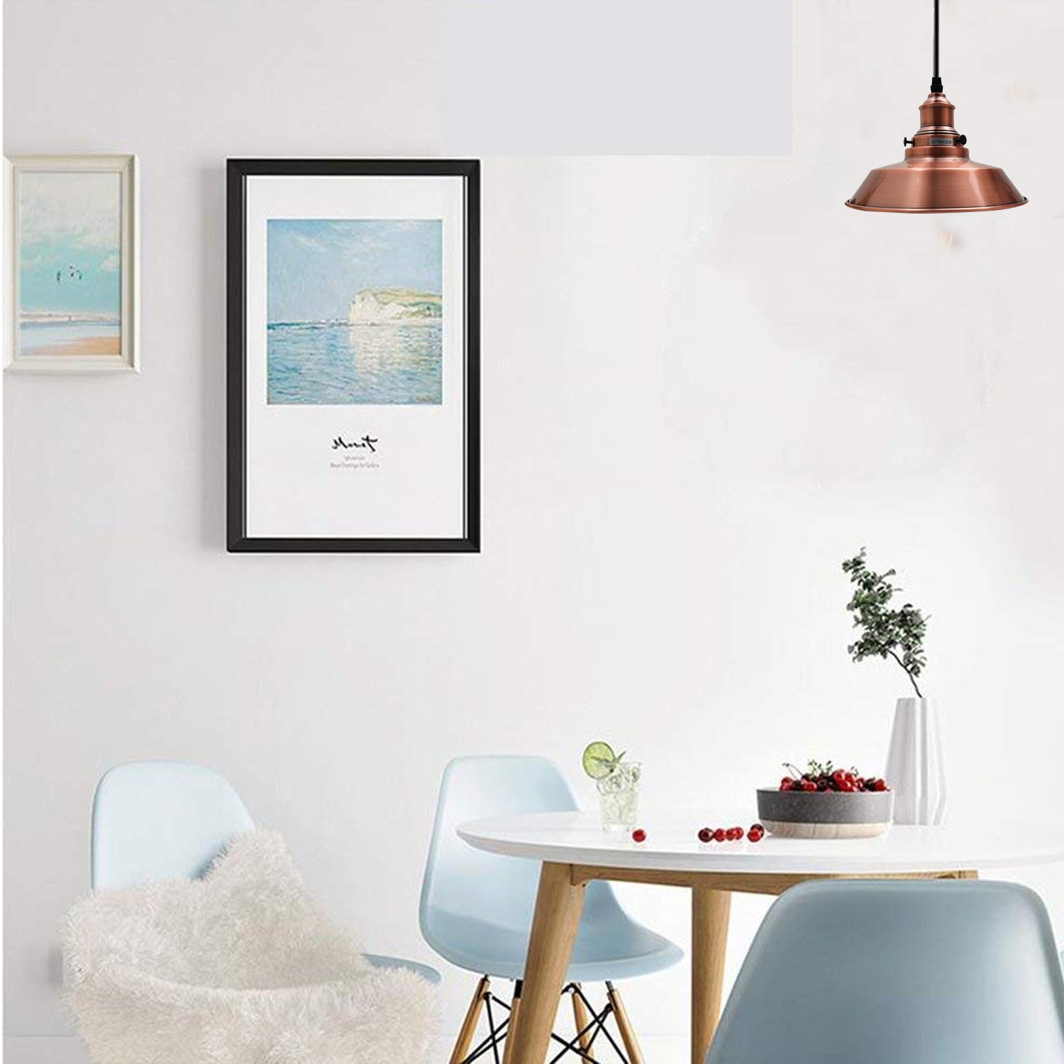 metal shade hanging light dining room