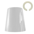 Retro Easy Fit lampenkap 13cm metalen E27 witte lampenkap~3895