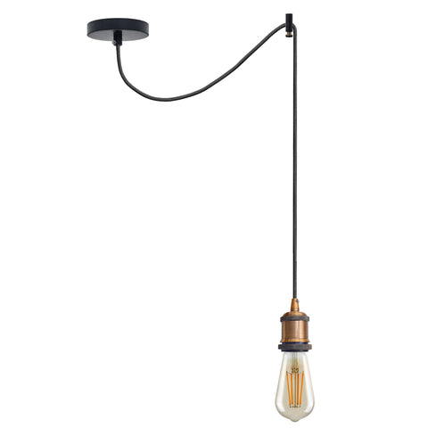 Spider Plafond Hanglamp 2m Stoffen 3-Aderige Kabel E27 ~4483